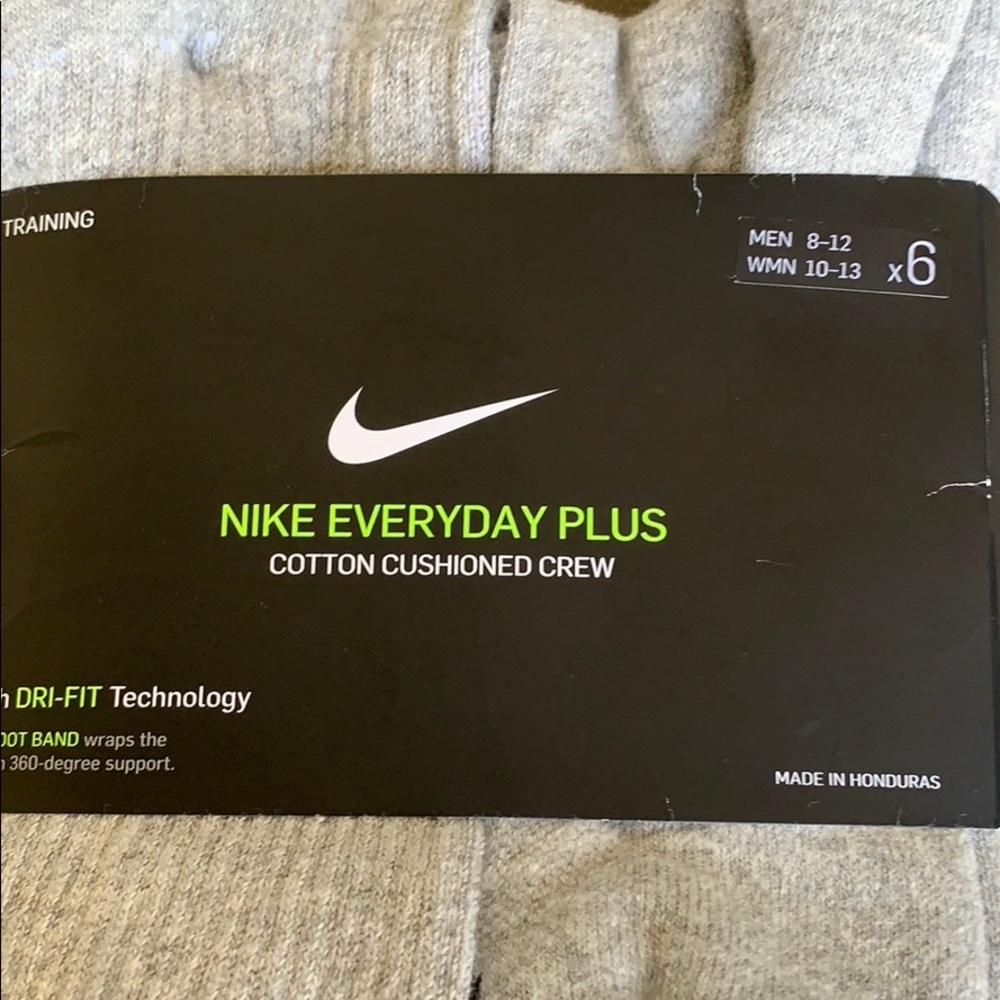 NIKE EVERYDAY CUSHIONED CREW 6 pairs SOCKS set NWT - Picture 3 of 16